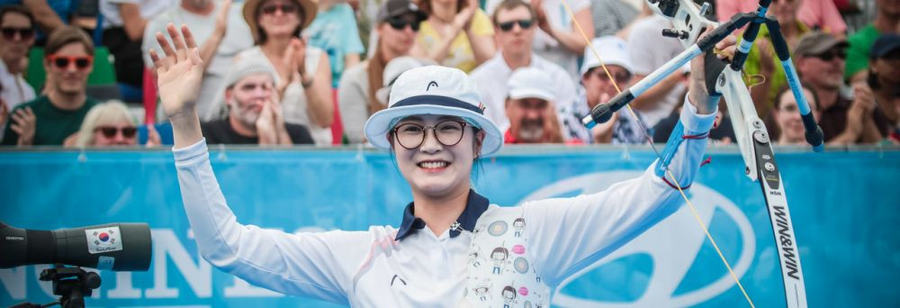 South Korea's Lee Eun-gyeong beat home favourite Lisa Unruh in the women's recurve final at the Archery World Cup ©World Archery