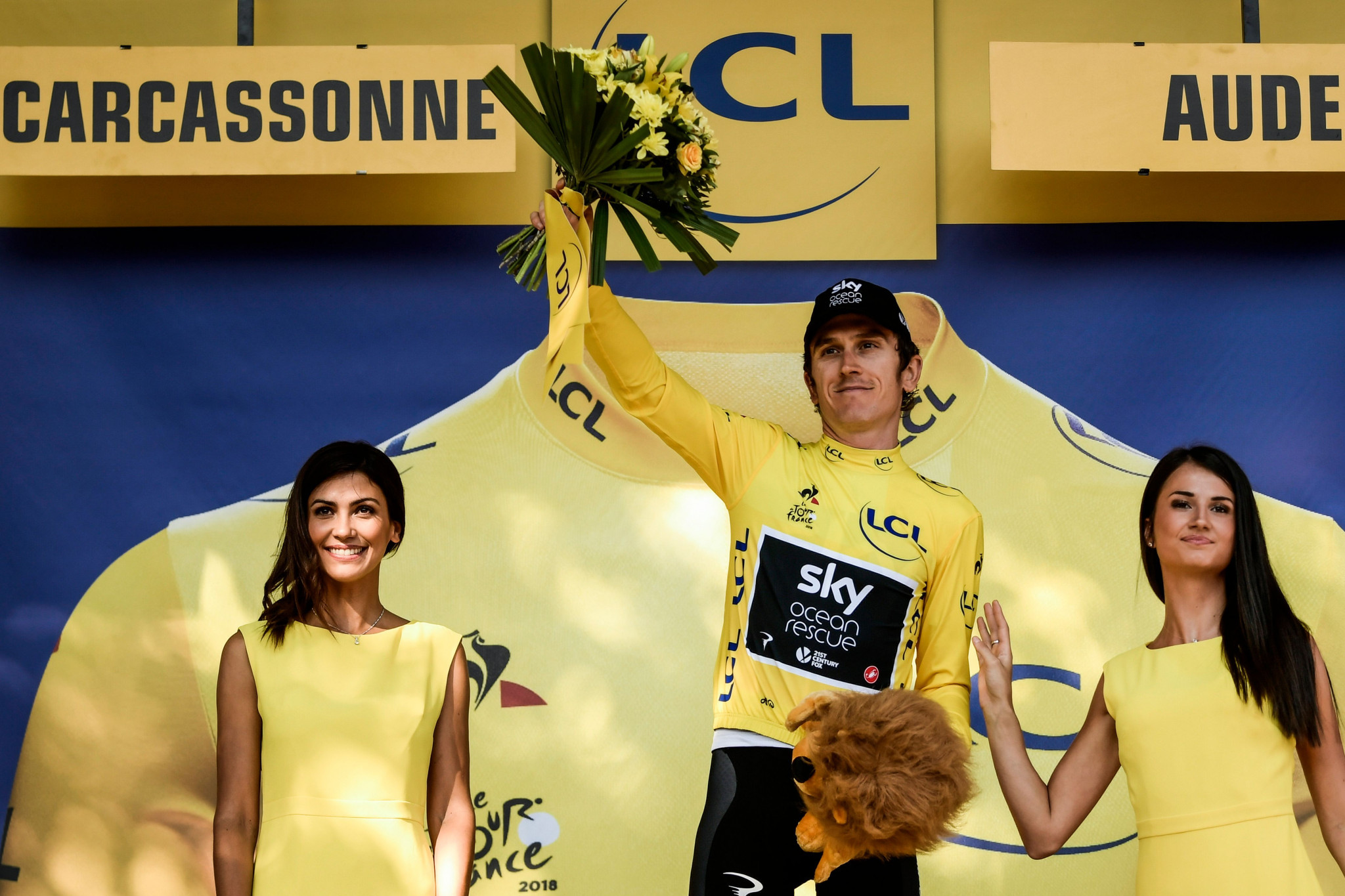 Britain's Geraint Thomas will head into the final rest day in the race lead ©Getty Images