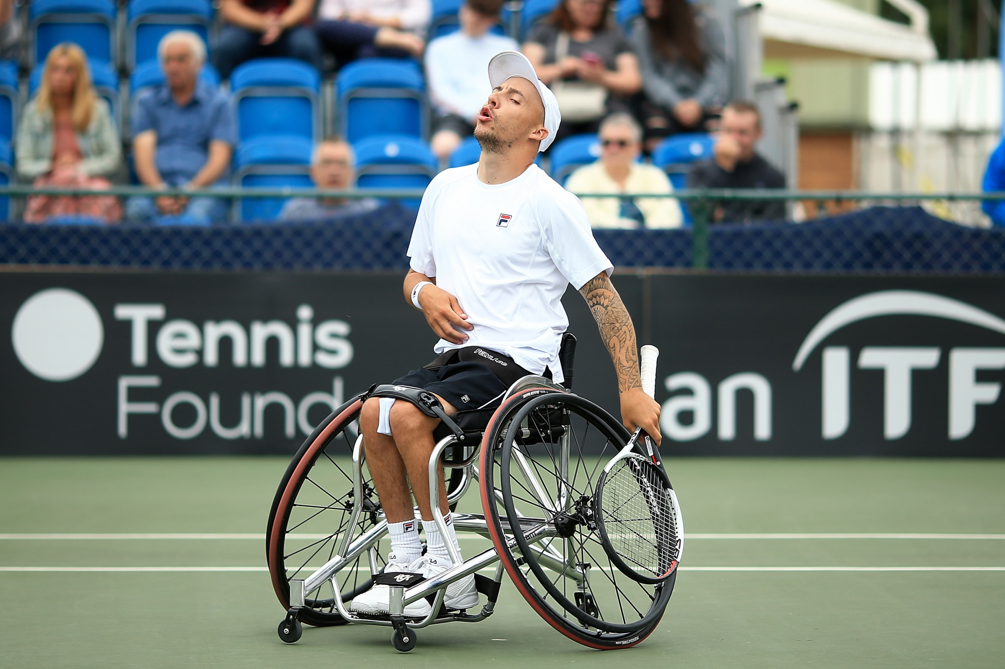 Britain's Andy Lapthorne has lost to 44-year-old David Wagner in the men's quad final at the British Open Wheelchair Tennis Championships ©Getty Images