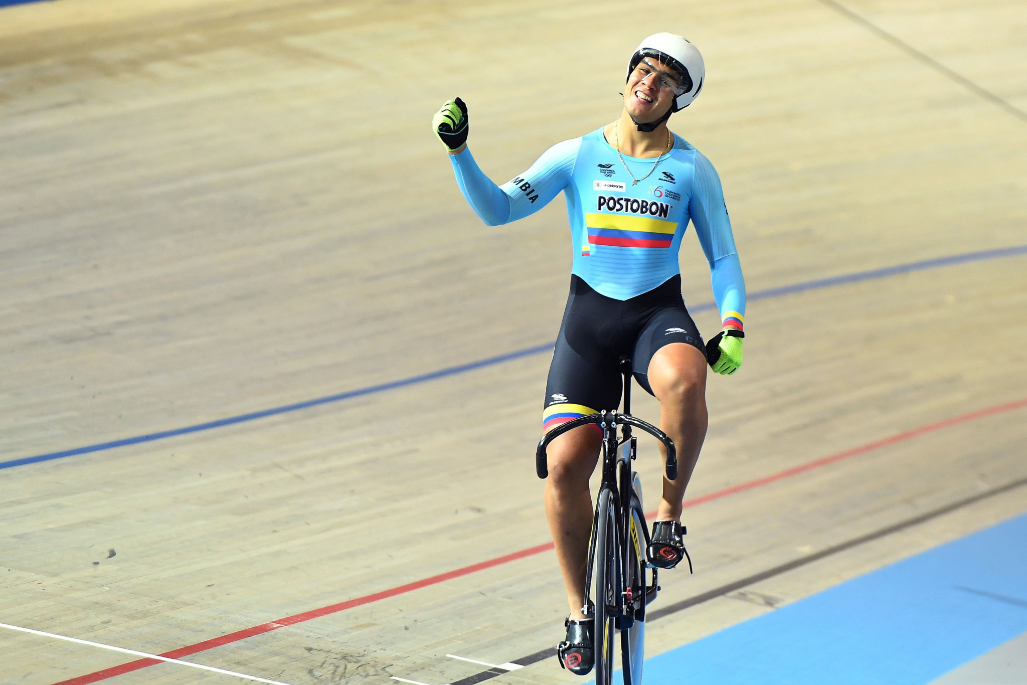 Colombia's world champion Fabian Puerta earned the men's keirin title in front of a home crowd ©Getty Images