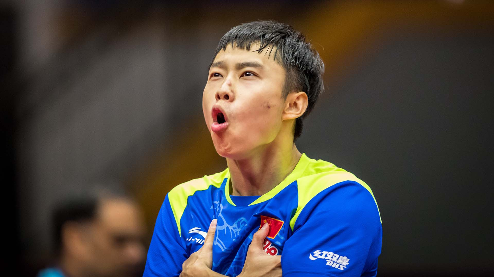 China's Yu Ziyang dumped out Germany's top seed Dimitrij Ovtcharov in Geelong ©ITTF