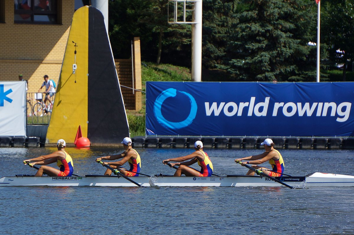 Romania reached the women's four final in Poznan ©Twitter/World Rowing