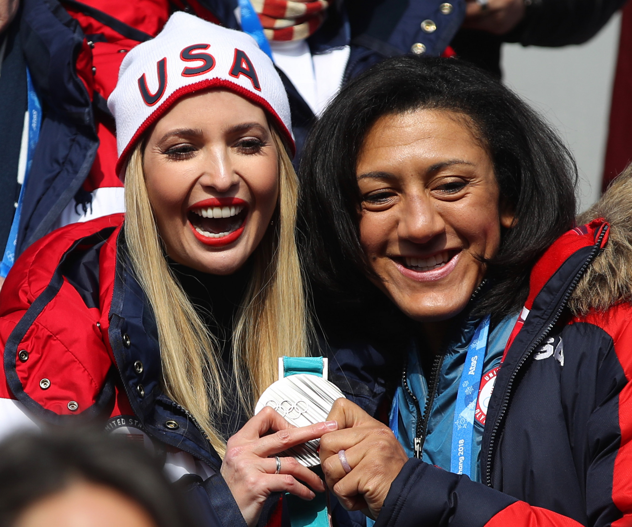 American bobsledder Elana Meyers Taylor, right, voiced her disappointment at the IOC choosing monobob over four-woman bobsleigh which, she claimed, ignored the wishes of the athletes ©Getty Images