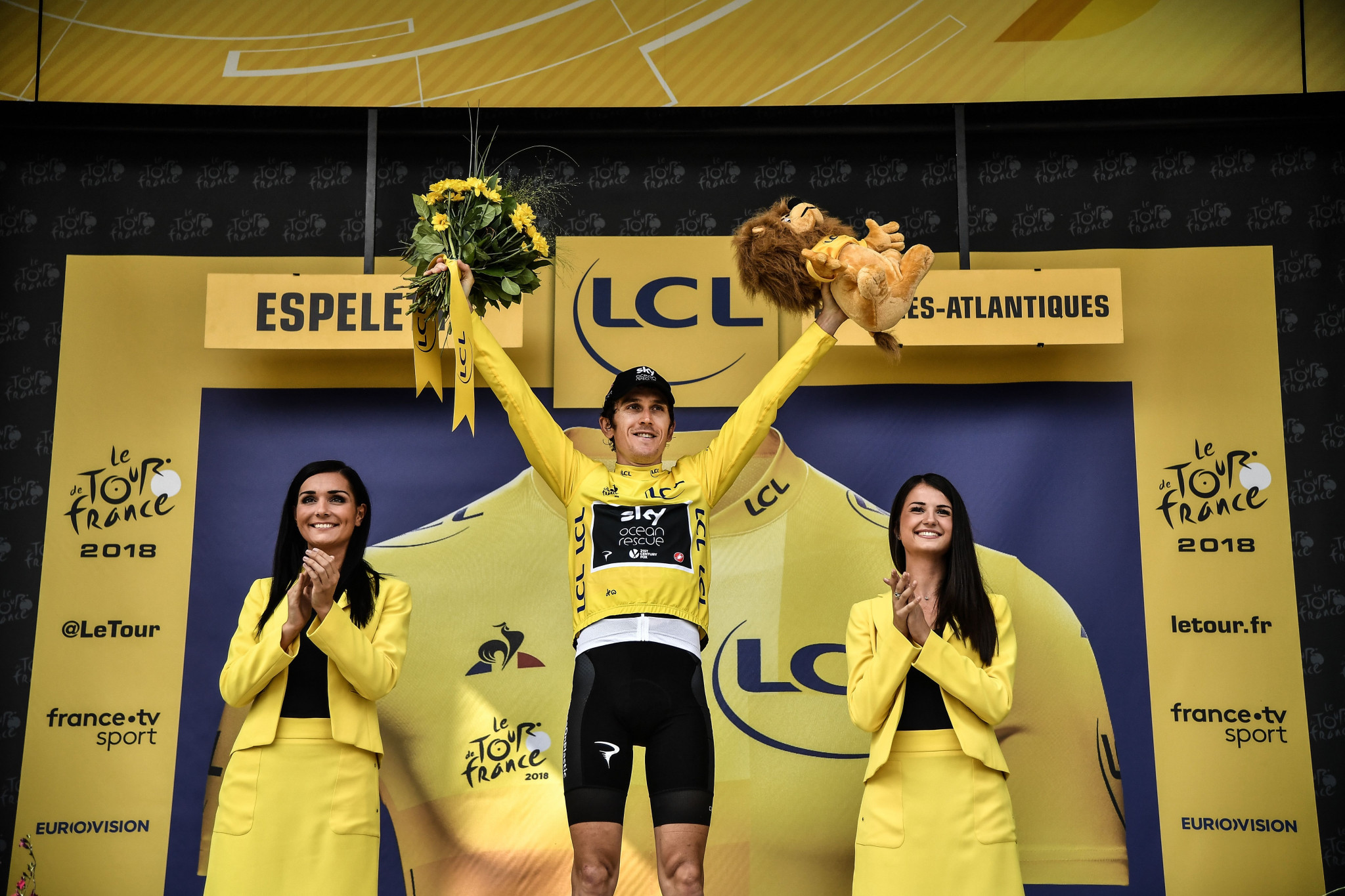 Geraint Thomas finished third in today's time trial and is set to help Team Sky claim their sixth Tour de France victory in seven years following Sir Bradley Wiggins in 2012 and Chris Froome in 2013, 2015, 2016 and 2017 ©Getty Images