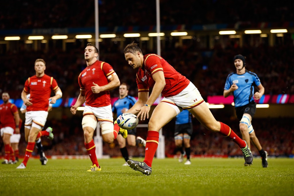 Cory Allen scored three tries for Wales before going off with an injury ©Getty Images 