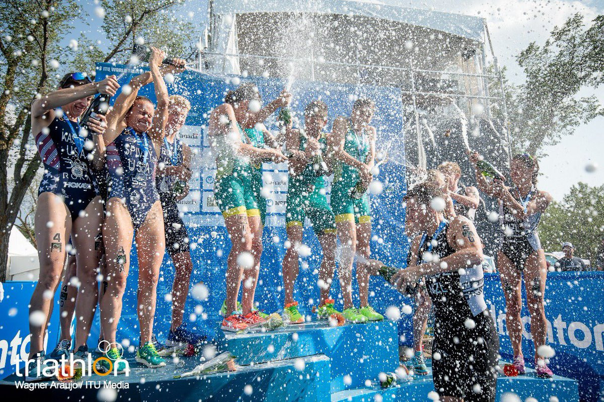 Australia won the final Triathlon World Series mixed relay race of the season in Edmonton in Canada to take the overall title in front of France ©World Triathlon