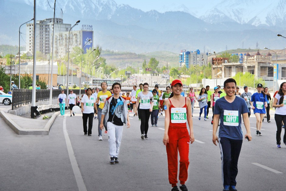 The Almaty Marathon on Sunday was another event designed to raise the profile of the Olympic bid city ©Almaty 2022