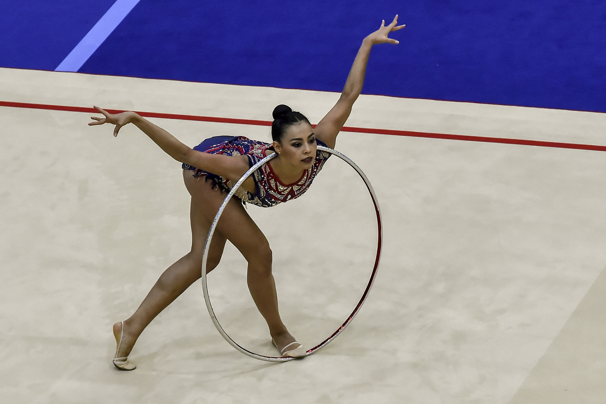 Rut Castillo won Mexico's 100th gold medal today in the rhythmic gymnastics ©Getty Images