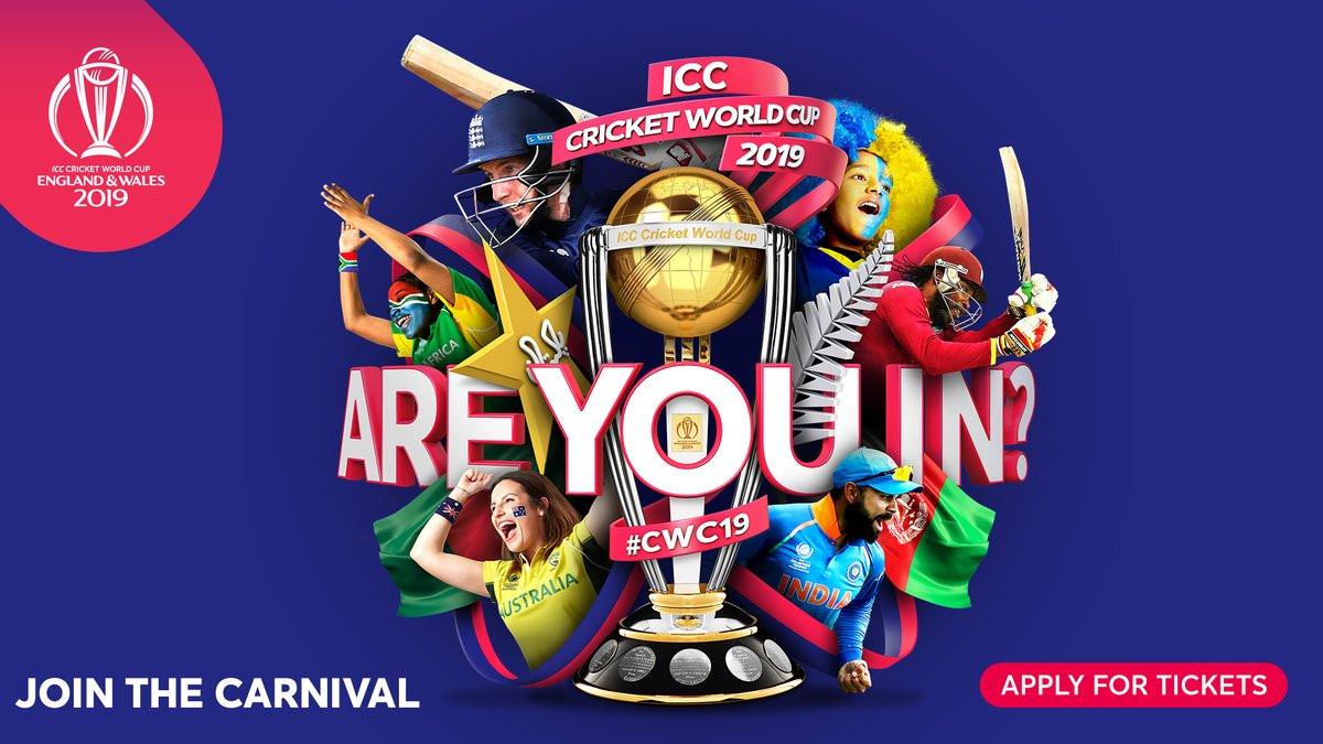 The public ballot for tickets has been launched for the 2019 ICC Cricket World Cup ©ICC