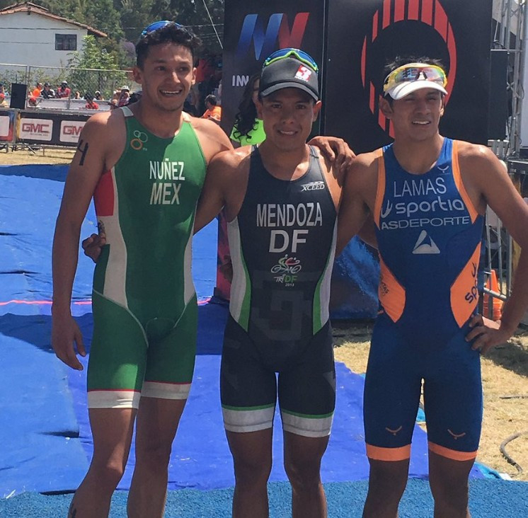David Mendoza Sanchez, centre, has been banned from the sport ©Twitter