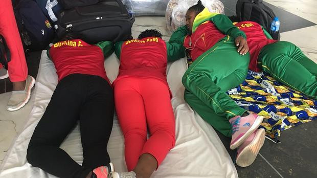 Athletes due to be at the African Athletics Championships at Asaba in Nigeria's Delta Region were stranded due to a lack of connecting flights at Lagos ©Twitter