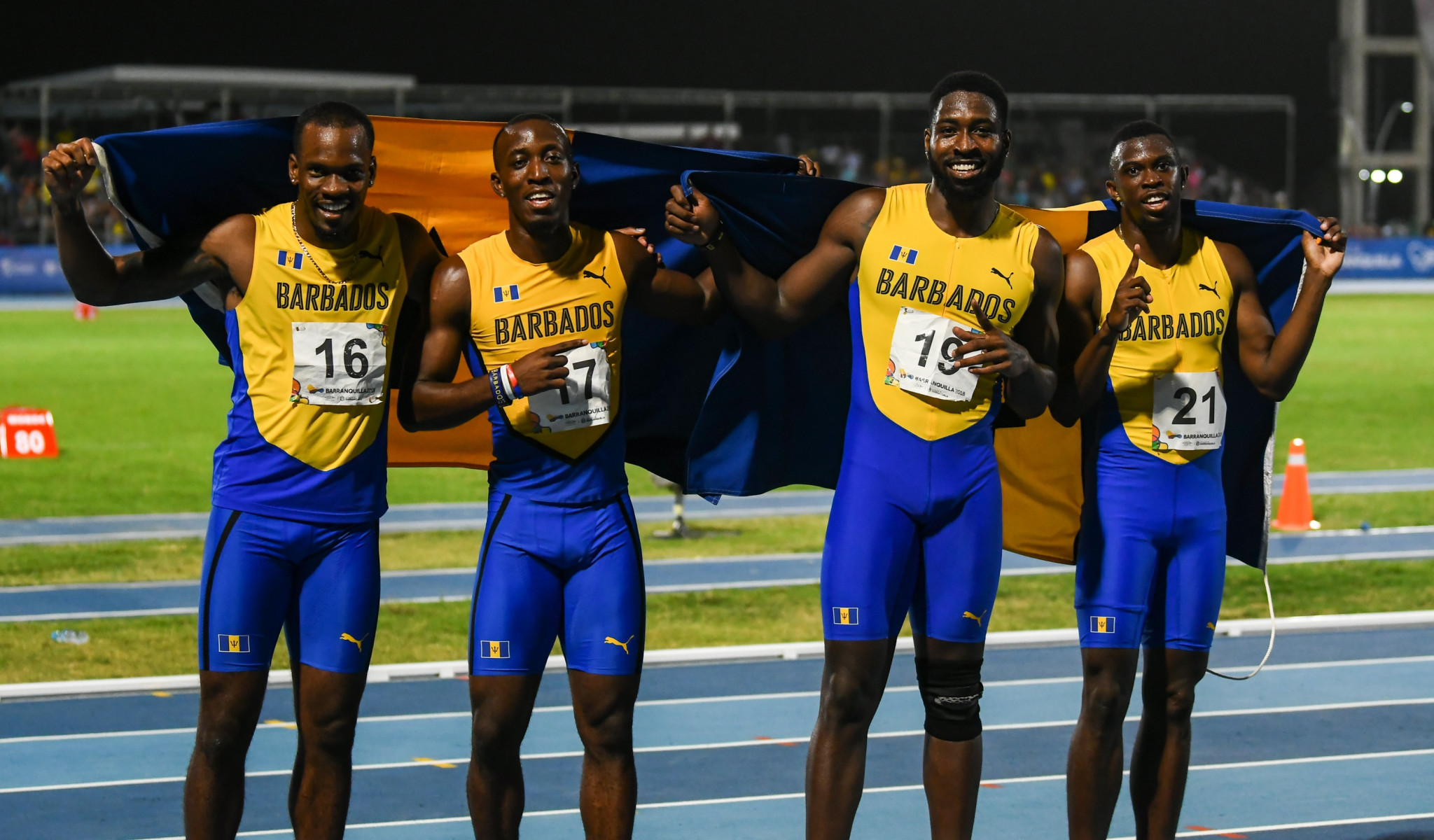 Barbados dazzle to win men's sprint relay at Central American and Caribbean Games