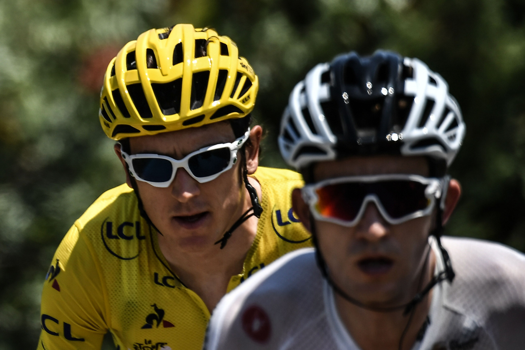 Michał Kwiatkowski, right, pictured supporting Geraint Thomas at the Tour de France will be one of the favourites at the Tour de Pologne ©Getty Images