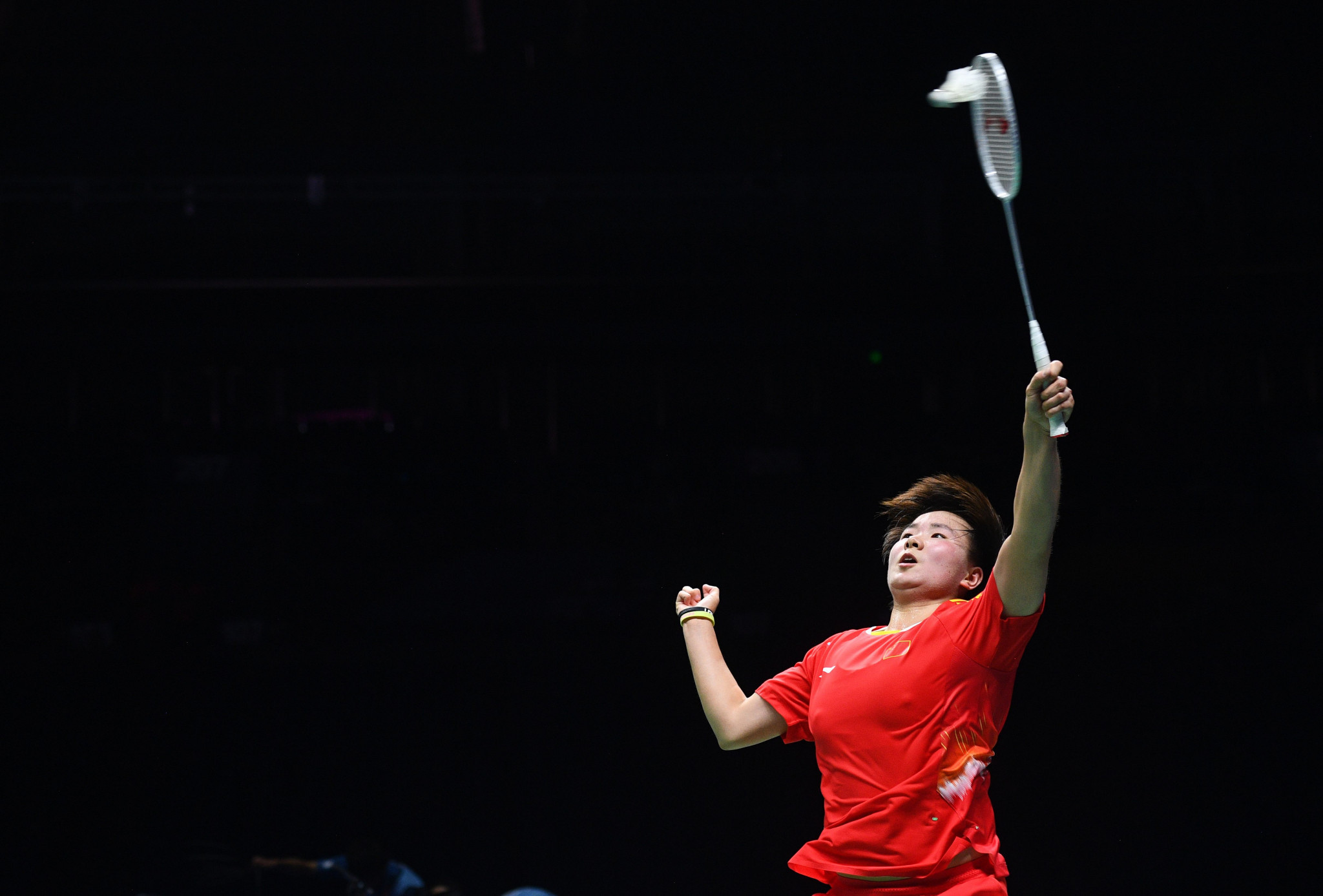 He Bingjiao also secured a shock victory in the women's singles draw ©Getty Images