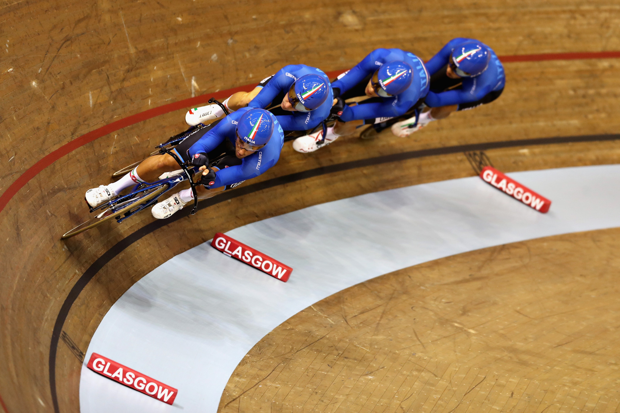 Italy were crowned winners in the men's team pursuit ©Getty Images