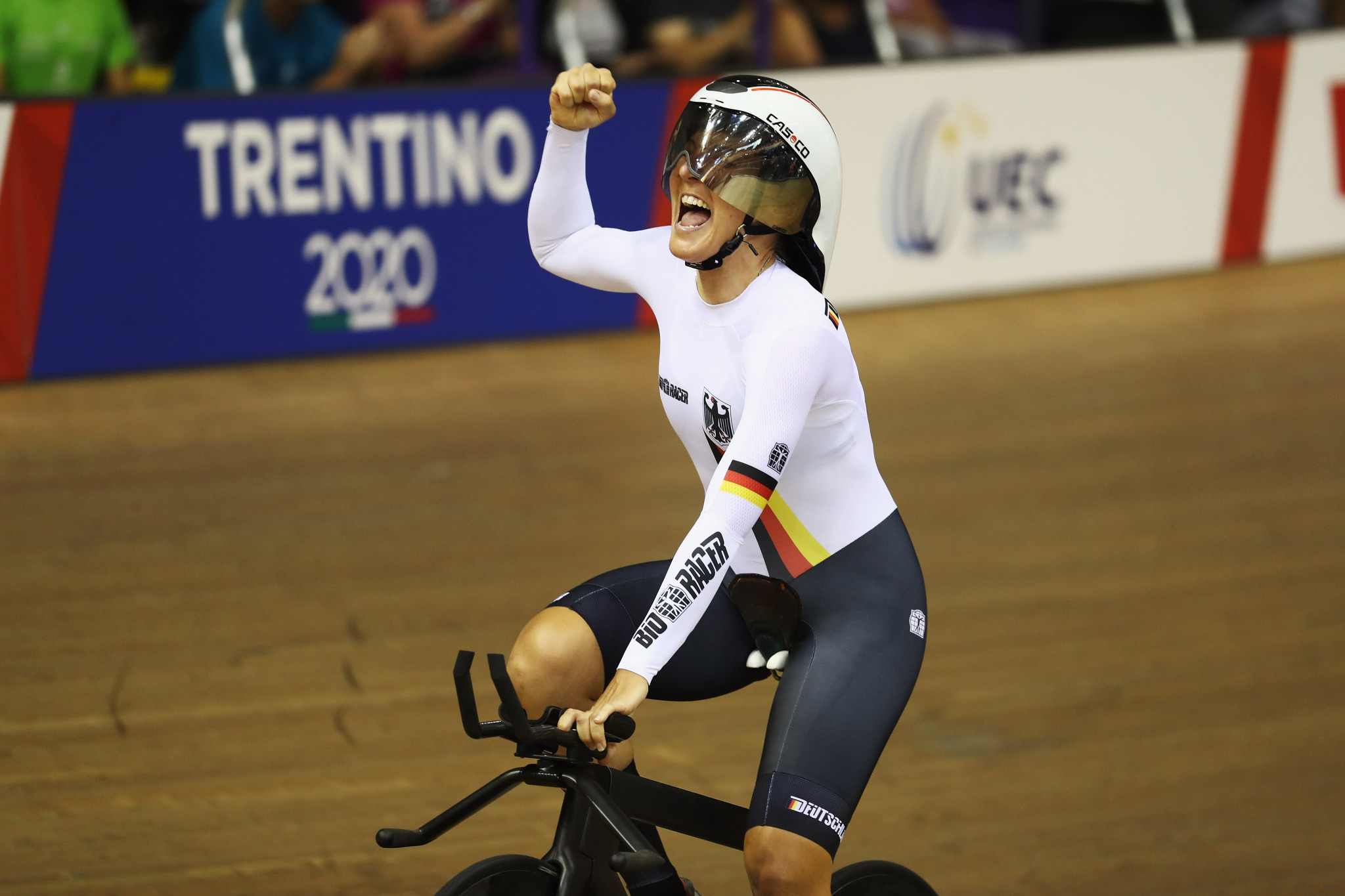 Back on the track Germany's Lisa Brennauer won women's individual pursuit gold ©Getty Images