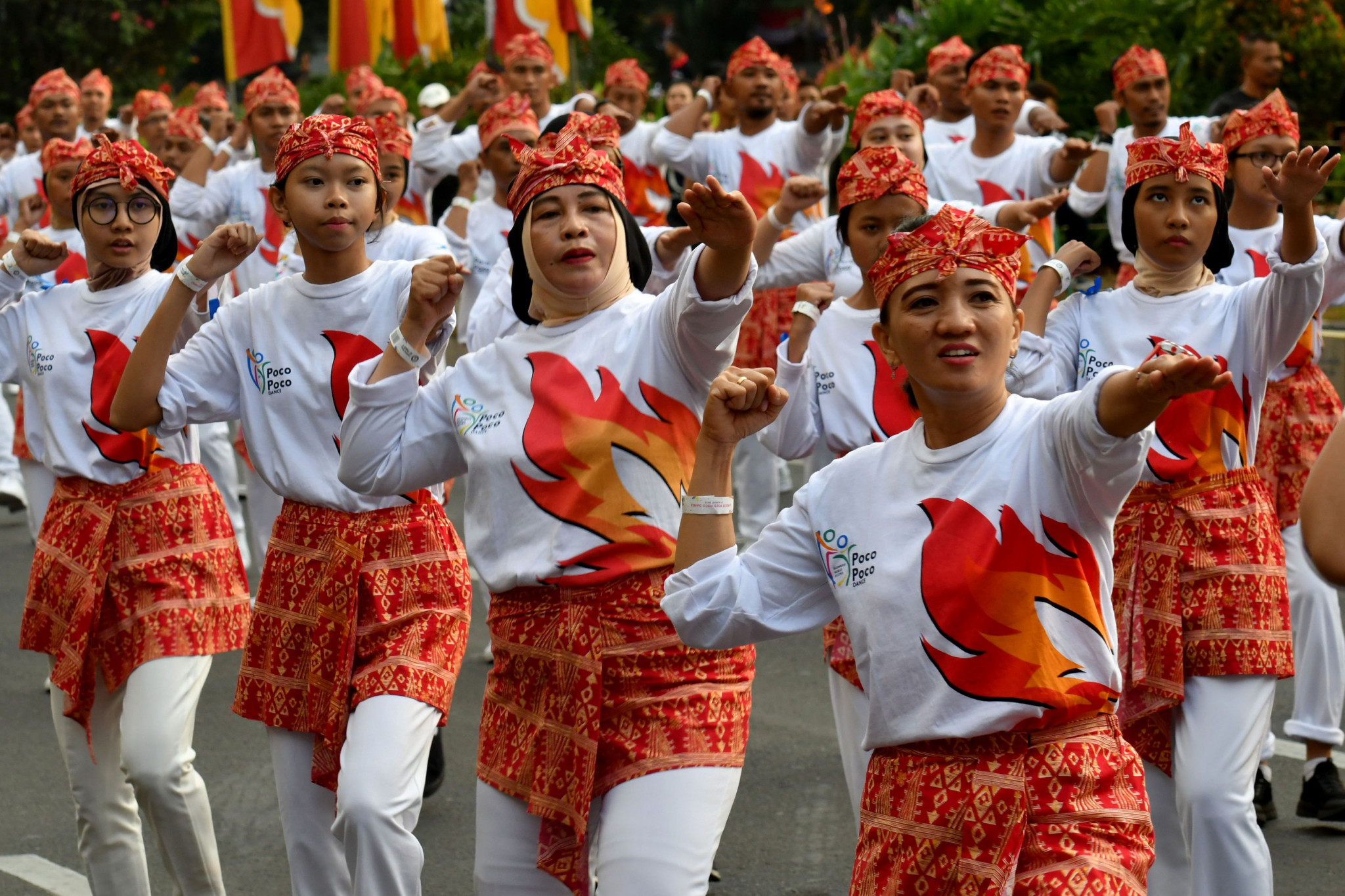 The traditional dance helped promote the Asian Games ©Getty Images
