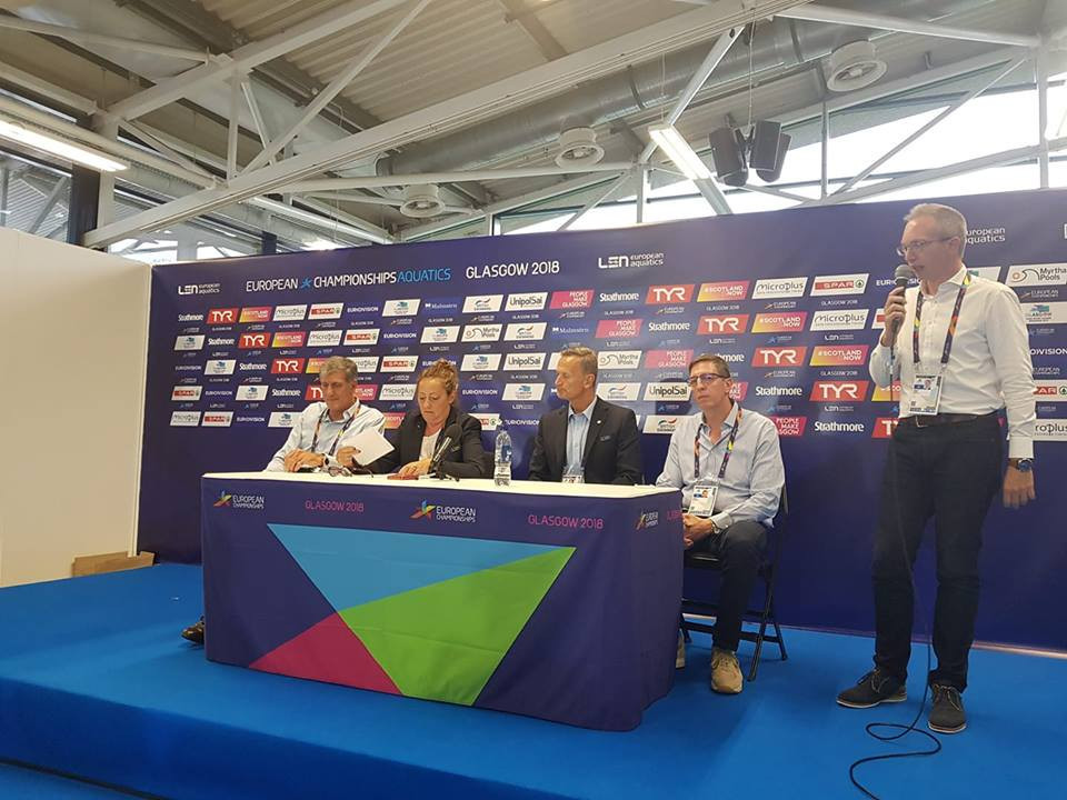 The European Swimming Federation held a press conference after this evening's swimming action ©ITG