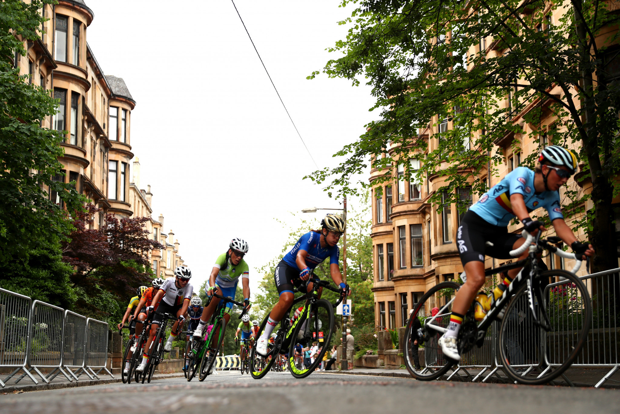 Glasgow city centre became the venue for the women's road race ©Getty Images