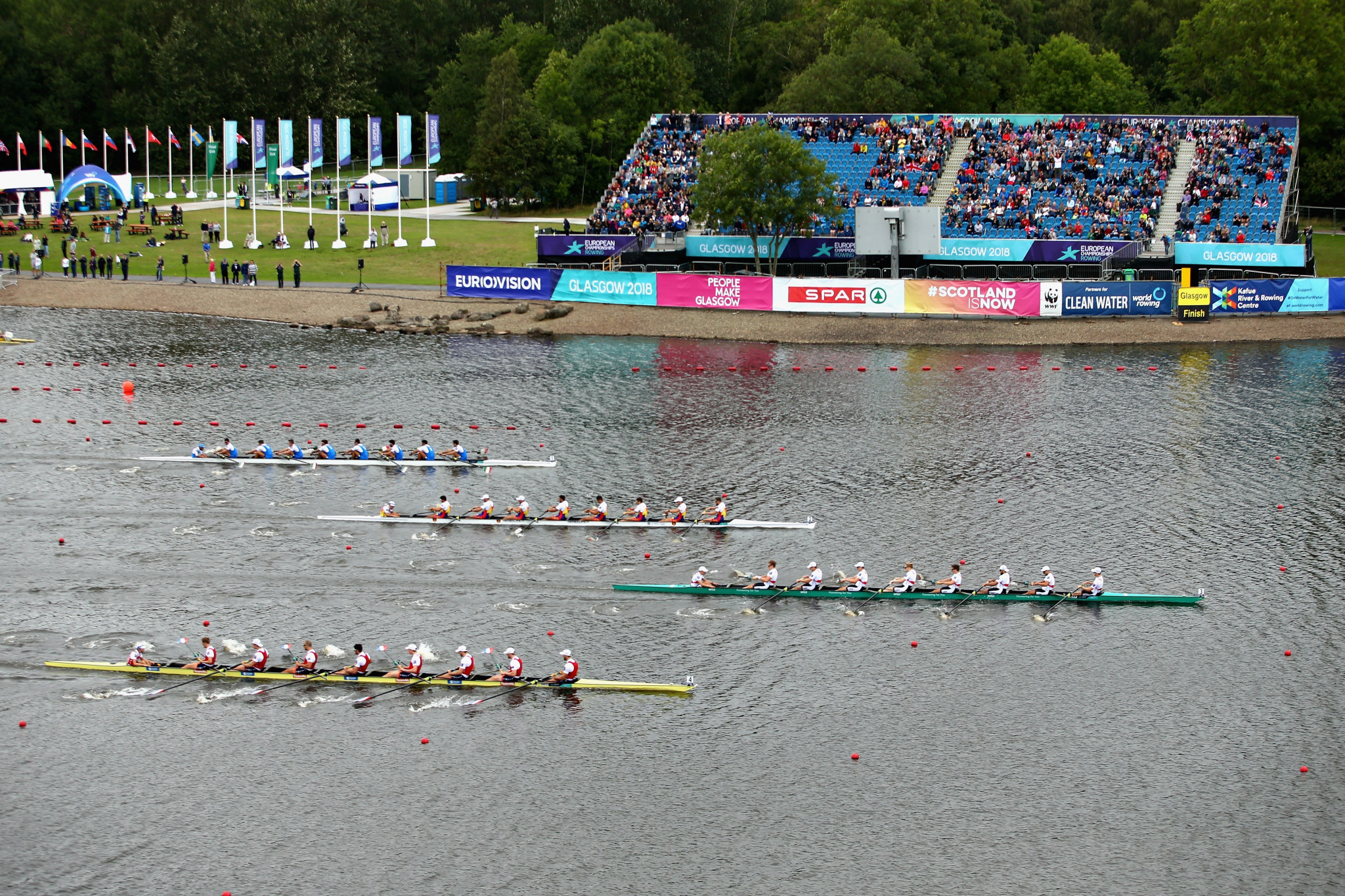 The last rowing final of Glasgow 2018 came in the men's eight event and saw Germany triumph ©Getty Images