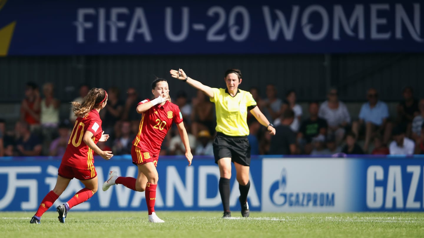 Patricia Guijarro bagged a hat-trick for Spain ©Getty Images