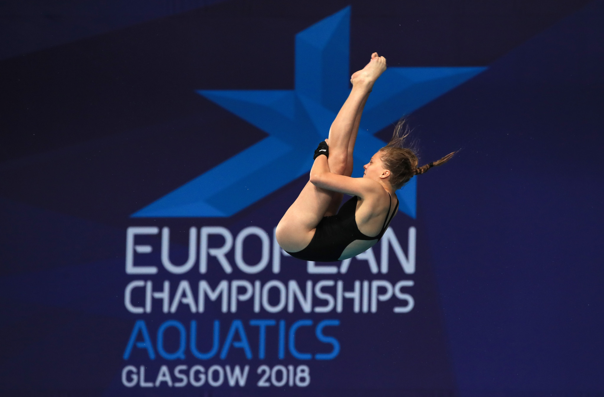 Ukraine's Sofiia Lyskun, pictured, and Oleg Kolodiy claimed the first diving gold medal of Glasgow 2018, which came in the mixed team event ©Getty Images