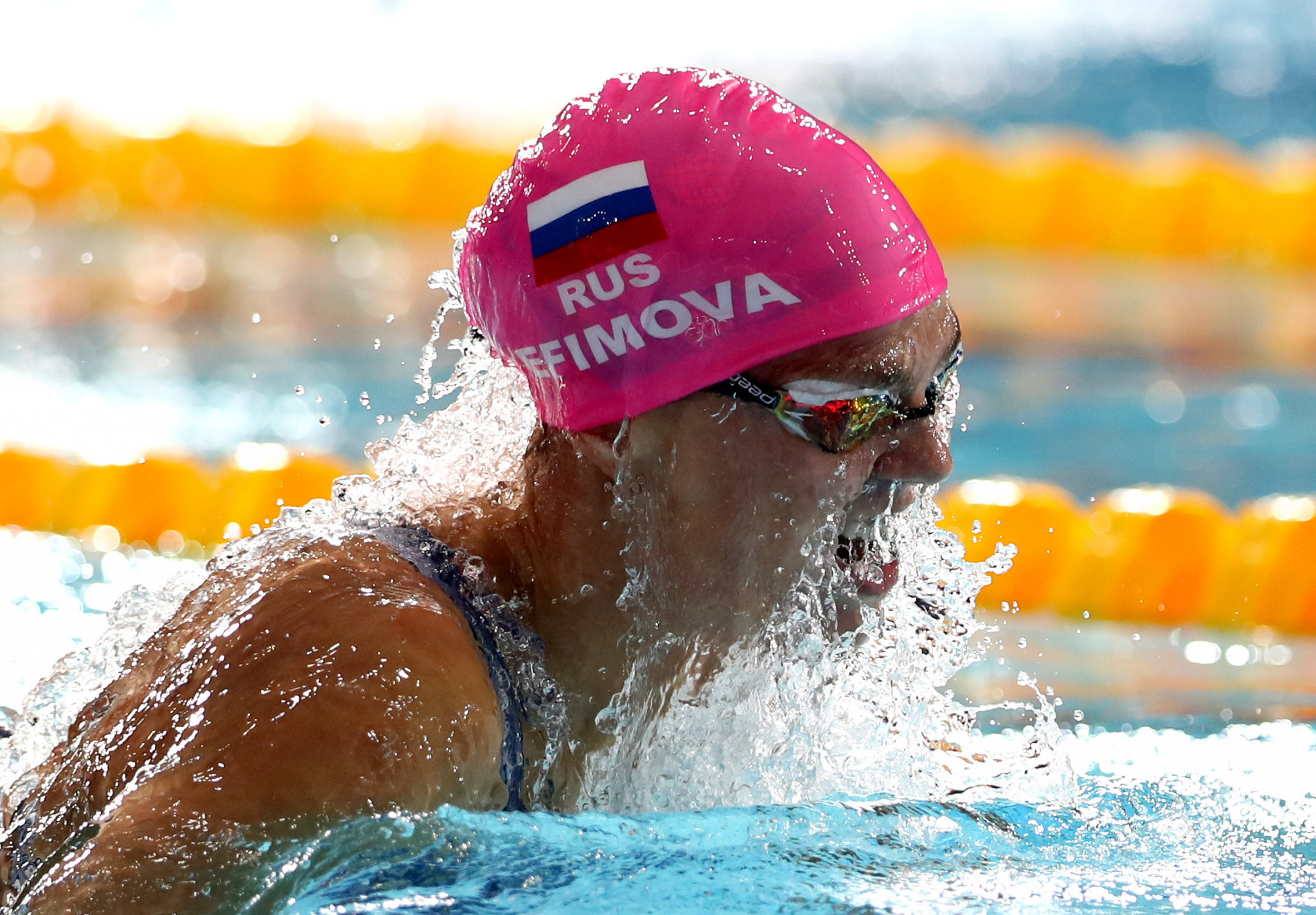 Yuliya Efimova added the 200m breaststroke title to her 100m crown ©Getty Images