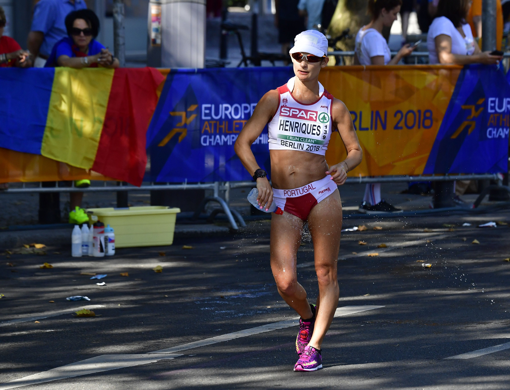 Portugal's Ines Henriques won the first gold of the day over in Berlin, when she took the women's 50km race walk in 4 hours, 9mins and 21secs ©Getty Images