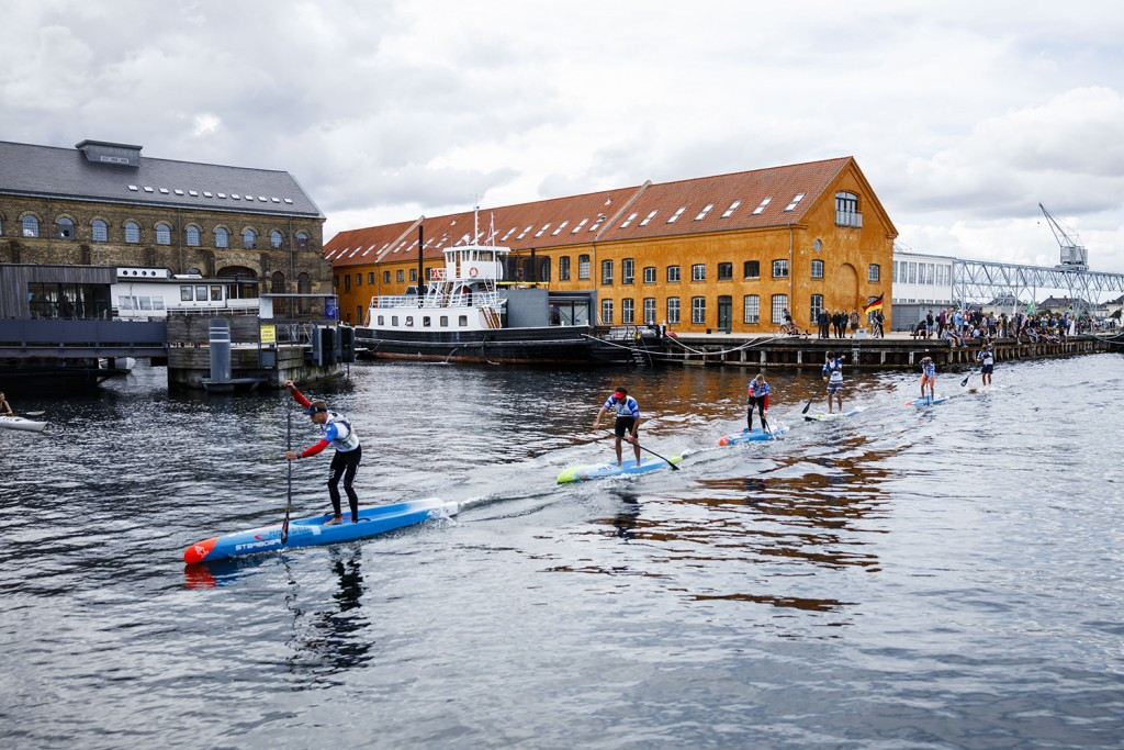 Stand-up paddle athletes during an ISA-organised event in Copenhagen ©ISA