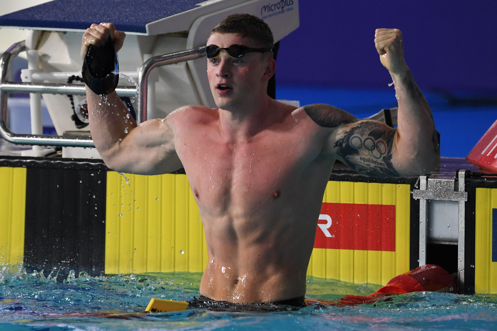 Adam Peaty triumphed in the men's 50m breaststroke in a Championship record ©Getty Images