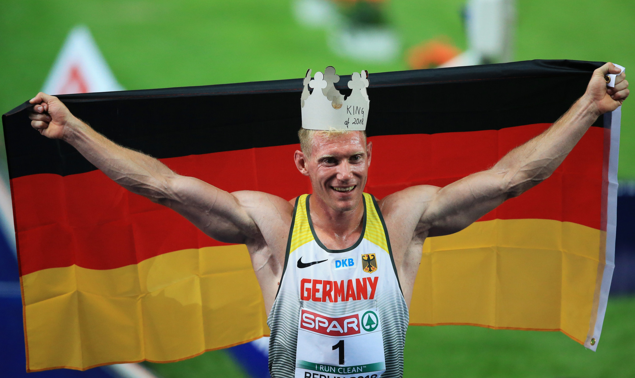Decathlete Arthur Abele won a first gold for the hosts at the European Athletics Championships ©Getty Images  