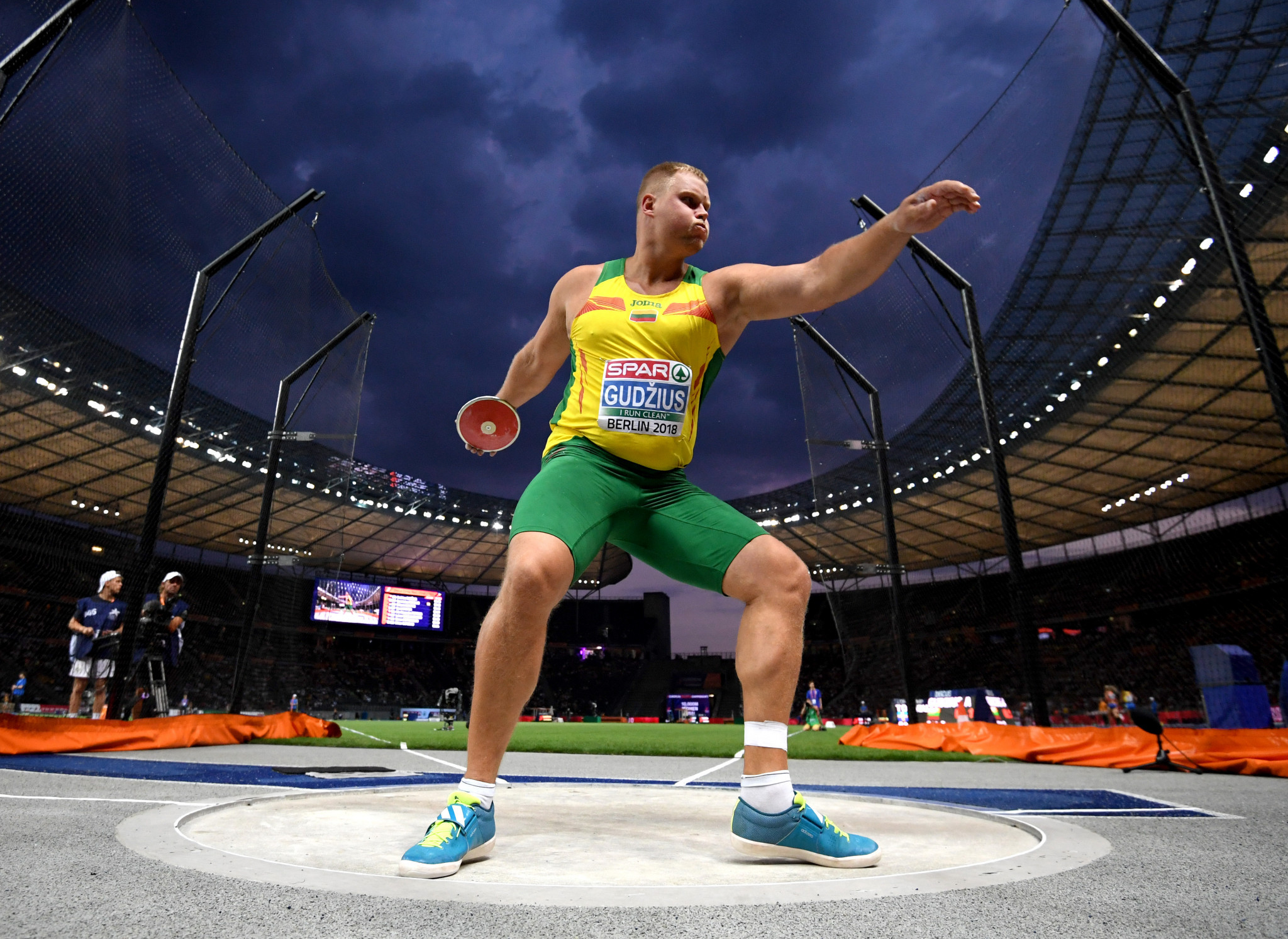 Lithuania's world discus champion Andrius Gudzius won the European title with his final throw ©Getty Images  