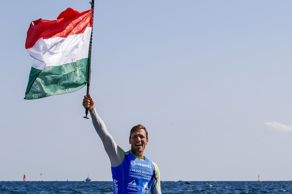 Zsomber Berecz became the first Hungarian to secure a world title in the Finn class at a World Sailing Championships ©World Sailing
