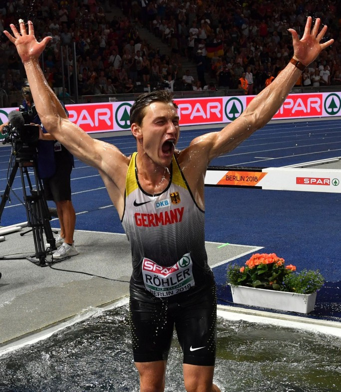 Thomas Röhler celebrates European Championships javelin gold in Berlin ©Getty Images  