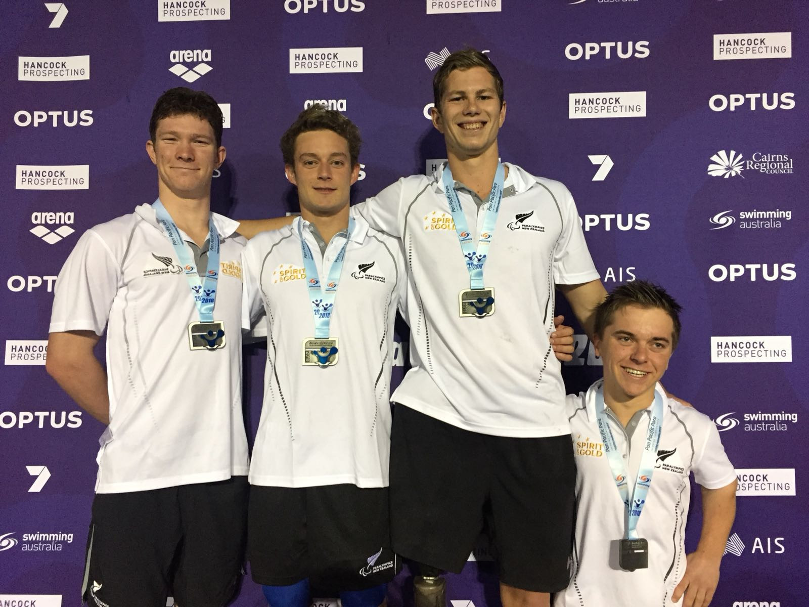 New Zealand broke a 22-year-old national record when winning the silver medal in the  4 x 100m medley relay ©NZPC