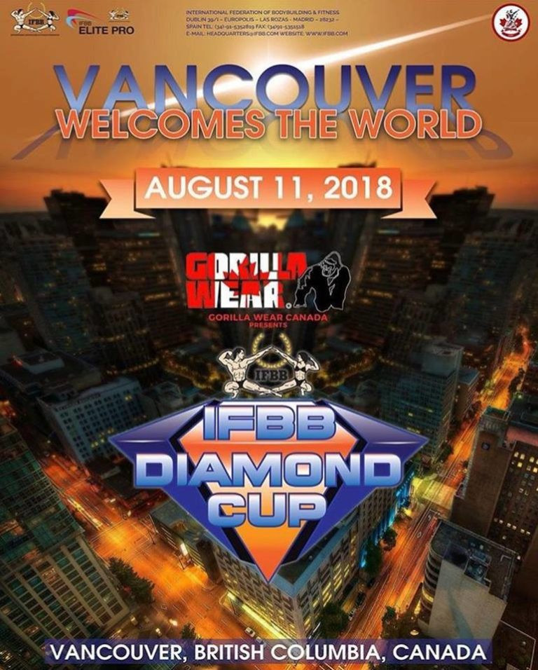 Athletes from across North America and the Caribbean are set to battle it out at the latest IFBB Diamond Cup in Vancouver ©IFBB
