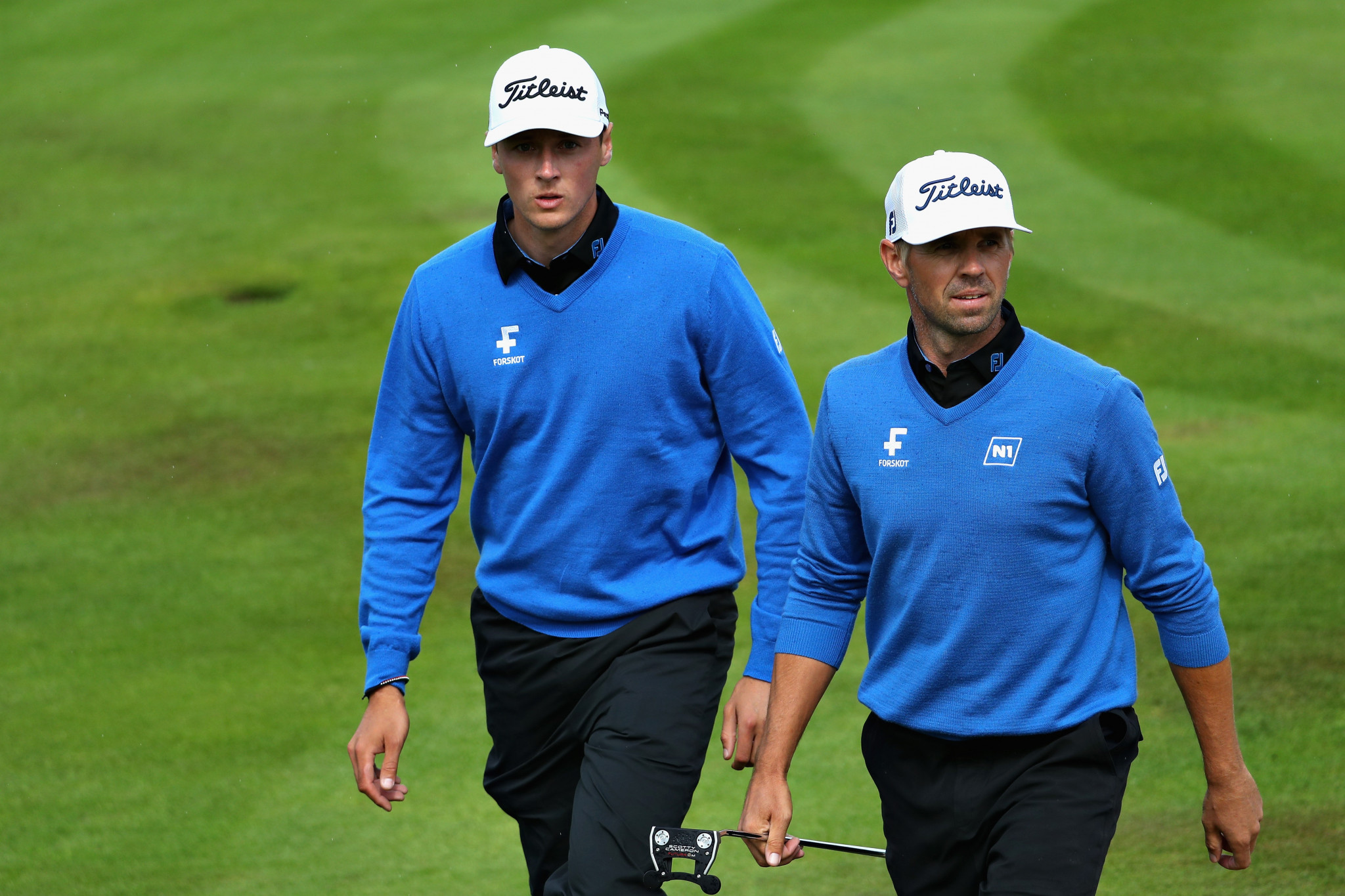 Iceland's Birgir Hafthorsson and Axel Boasson were among the pairings to progress through to the men's semi-finals in the European Golf Team Championships ©Getty Images