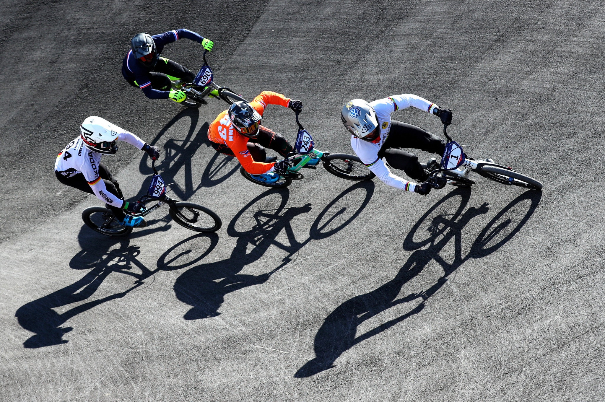 World champion Sylvain André of France cruised through the opening BMX cycling motos round ©Getty Images