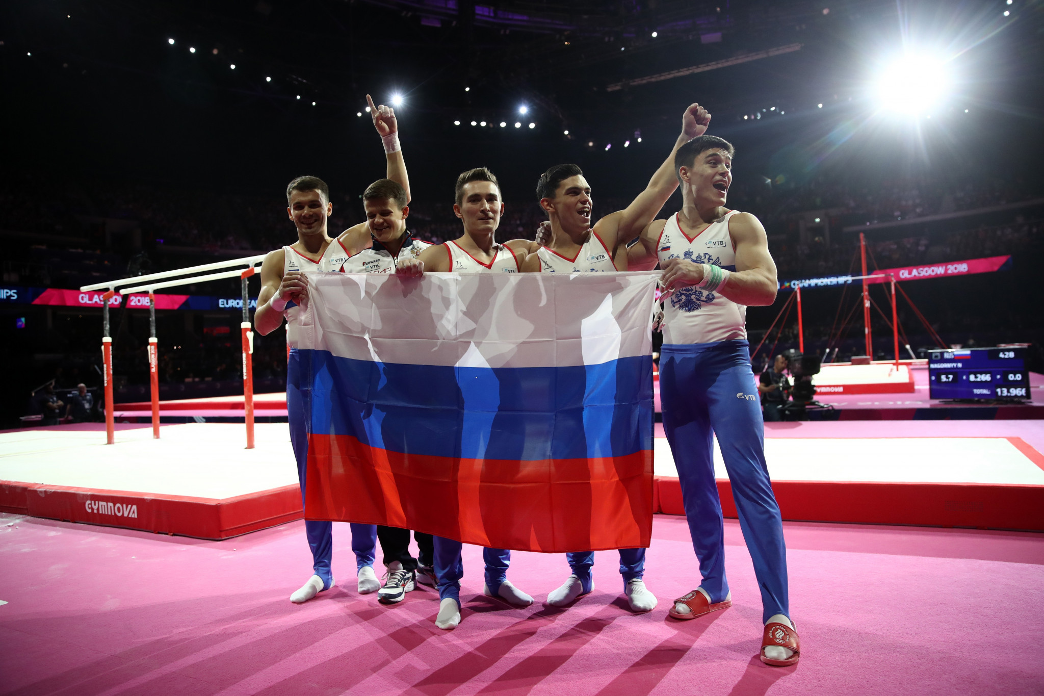 Russia claimed the men's artistic gymnastics team title ©Getty Images