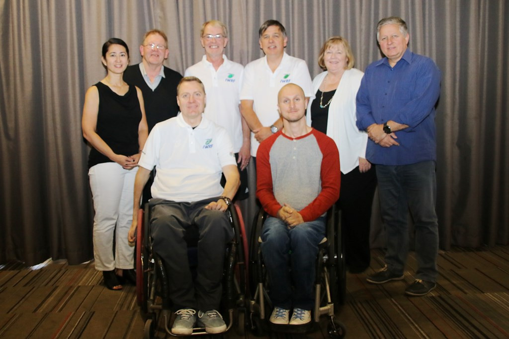 Britain's Richard Allcroft, front left, is the new President of the International Wheelchair Rugby Federation ©IWRF