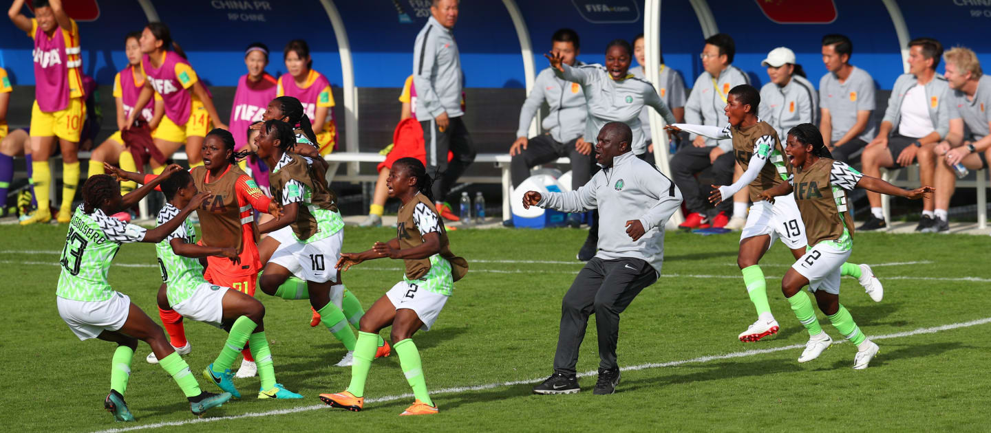 Nigeria have qualified for the quarter-finals of the FIFA Women's Under-20 World Cup in dramatic fashion thanks to a 95th minute equaliser against China ©FIFA
