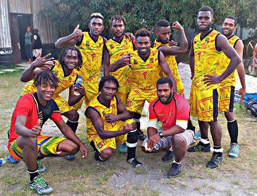 Vanuatu's men celebrate after defeating Fiji ©Vanuatu Hockey Federation