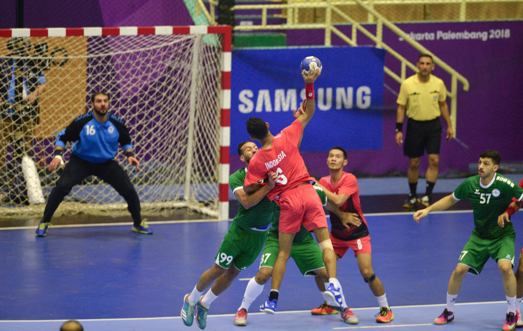 Hosts Indonesia suffered a 47-13 defeat against Saudi Arabia in Group C of the men's handball competition ©Getty Images