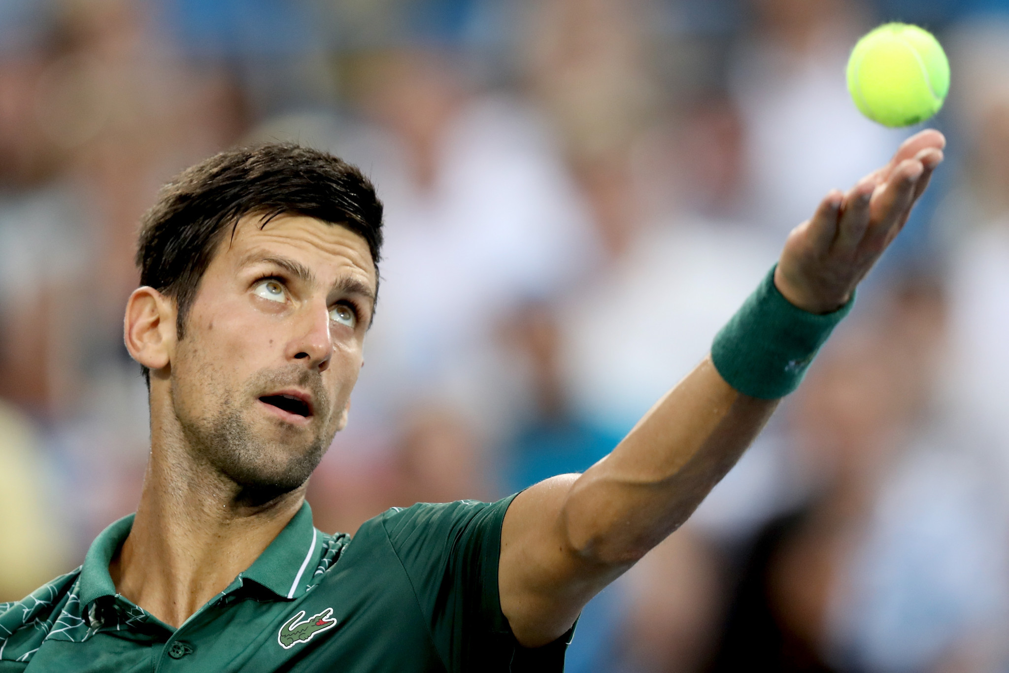 Novak Djokovic's fightback against Grigor Dimitrov was halted by rain ©Getty Images