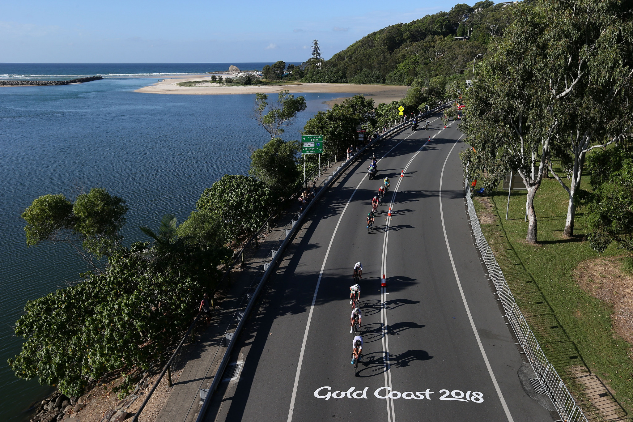 Cycle road races at this year's Commonwealth Games were used as an opportunity to showcase the Gold Coast ©Getty Images