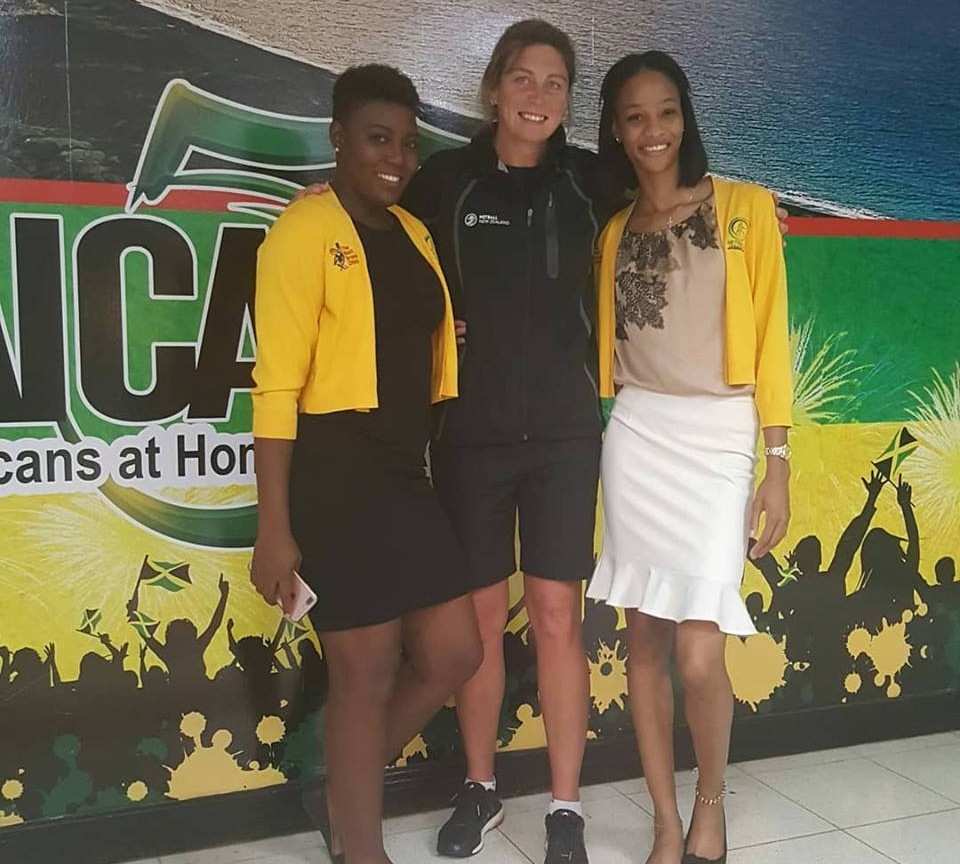 Former New Zealand international Irene van Dyk, centre, held coaching clinics in Jamaica ©Facebook/Netball Jamaica