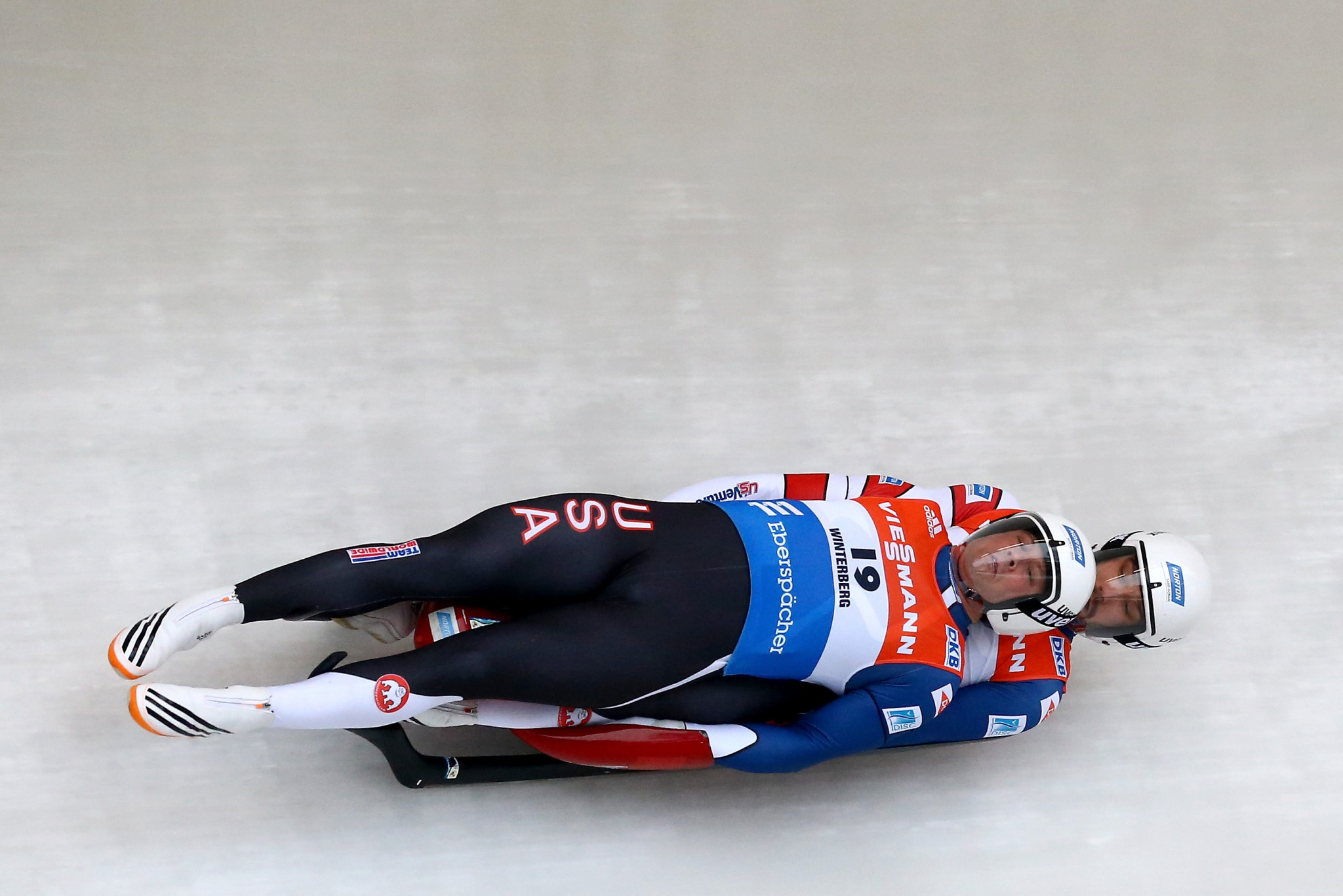 Jayson Terdiman, right, will be involved in the USA Luge slider search event in his hometown in Pennsylvania ©Getty Images