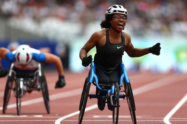 Britain's Kare Adenegan goes for European gold in Berlin as the new world record holder for the T34 100m ©Getty Images  