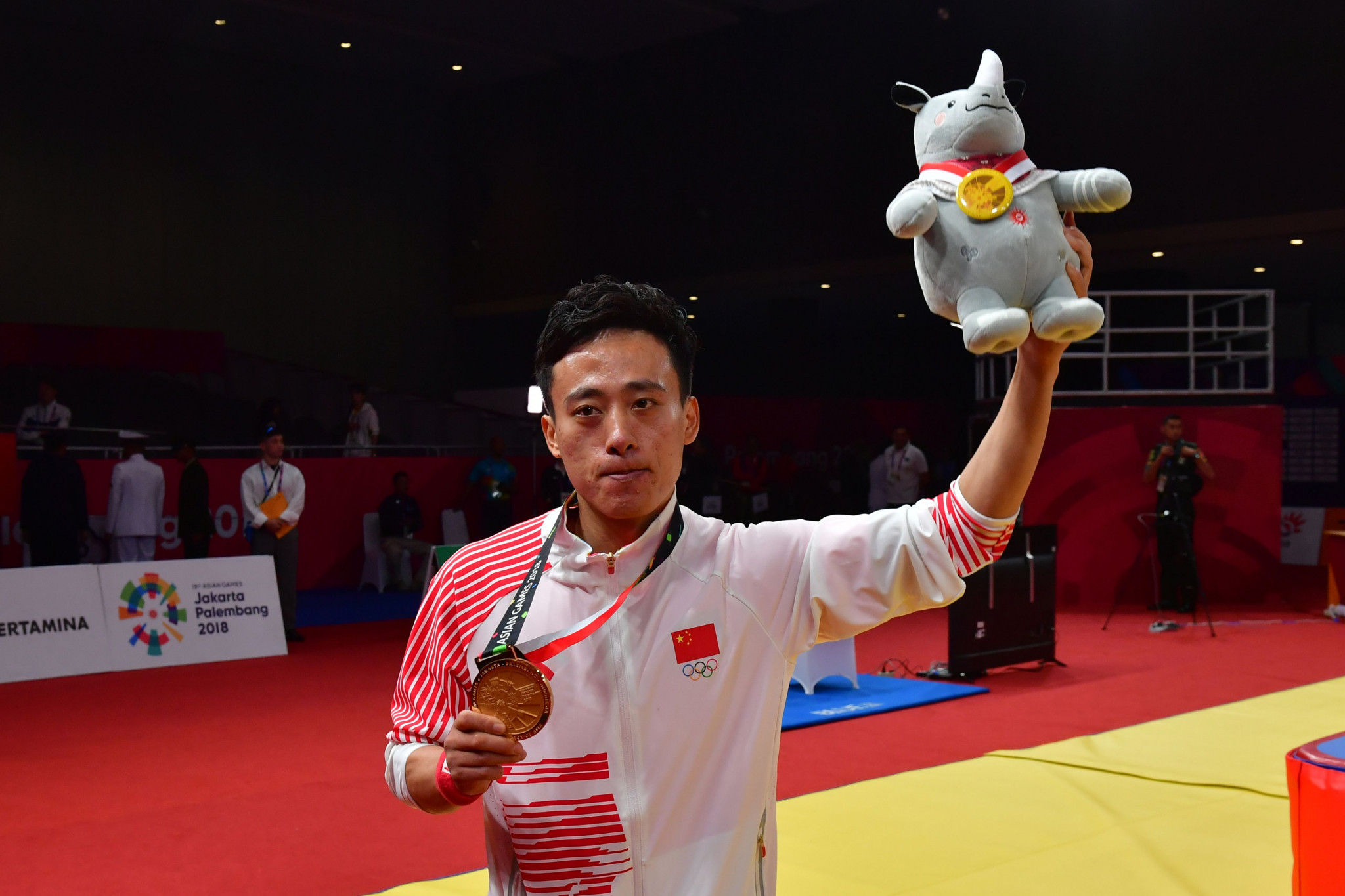 China’s Sun Peiyuan claimed the first gold medal of the 2018 Asian Games here after winning the men's changquan event today ©Getty Images