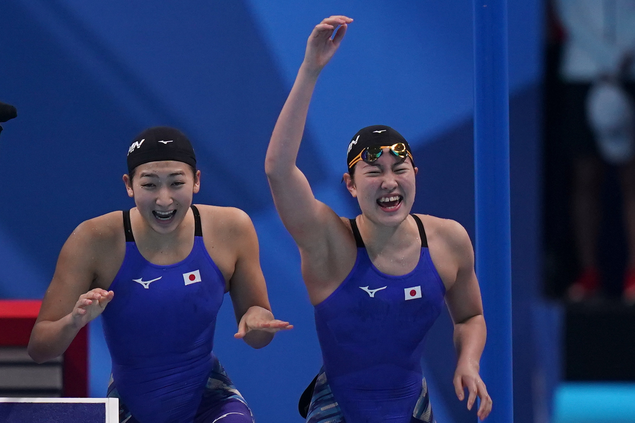 Japan won the final three swimming events of the night, culminating in the women's 4x100m freestyle final ©Getty Images